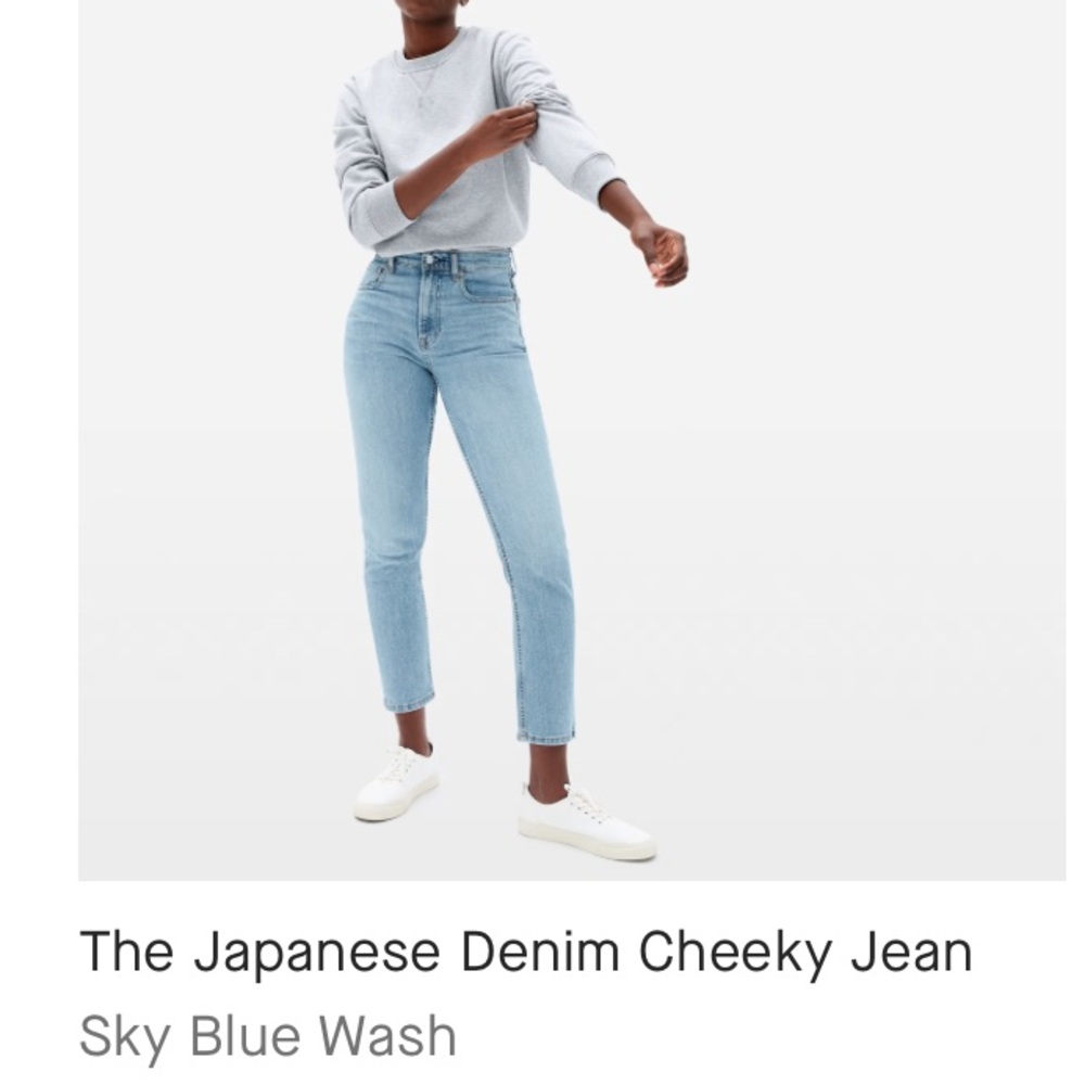 Everlane Japanese denim cheeky jean 25 crop.